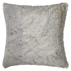 Helene Berman Frost Faux Fur Cushion, Silver / White